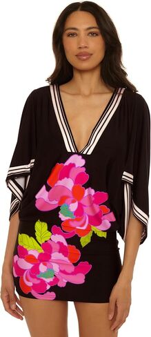 Trina Turk Women's Bougainvillea Border Dress, Casual, Floral Print, Beach Cover Ups in Saudi Arabia