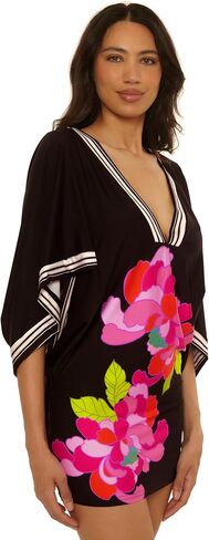 Trina Turk Women's Bougainvillea Border Dress, Casual, Floral Print, Beach Cover Ups in Saudi Arabia