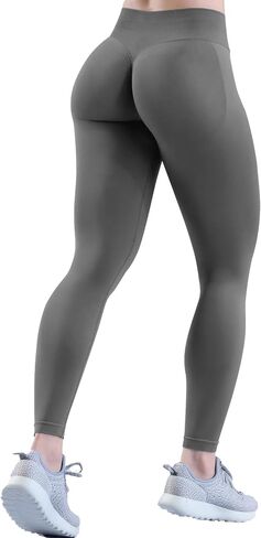 Adamotto Workout Leggings for Women - Tummy Control Mid Rise Gym Yoga Pilates Athletic Pants in Saudi Arabia