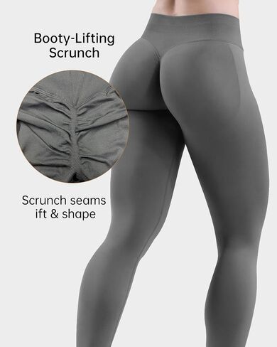 Adamotto Workout Leggings for Women - Tummy Control Mid Rise Gym Yoga Pilates Athletic Pants in Saudi Arabia