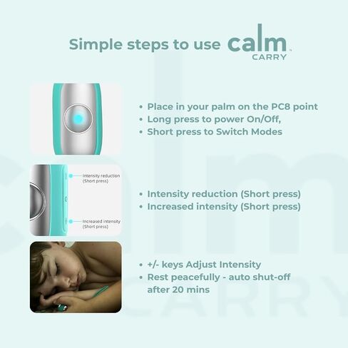 جهاز مساعدة النوم Glowco CalmCarry - أداة استرخاء محمولة باليد، تدعم الهدوء والتركيز والإغاثة اللطيفة، قابلة لإعادة الشحن عبر USB، جهاز صحي محمول للبالغين والأطفال | البط البري الهدوء كاري in Kuwait