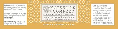 Catskills Comfrey, Arnica & Calendula (2oz) — 3 in 1 Comfrey Salve for Bone Healing Organic — Comfrey Oil Cream, Only 4 Natural Ingredients — Home-Grown & Home-Made, Multi-use Natural Skincare in Saudi Arabia