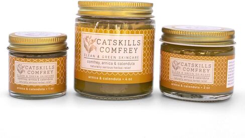 Catskills Comfrey, Arnica & Calendula (2oz) — 3 in 1 Comfrey Salve for Bone Healing Organic — Comfrey Oil Cream, Only 4 Natural Ingredients — Home-Grown & Home-Made, Multi-use Natural Skincare in Saudi Arabia