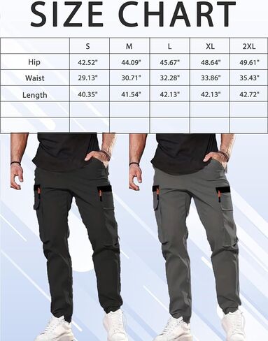 Men's Fashion Cargo Pants Comfort Fit with Vibrant Orange Zippered Pockets in Saudi Arabia