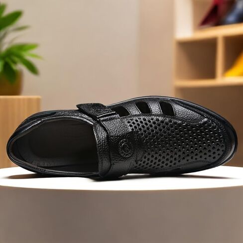 Men'S Summer Leather Sandals - Breathable, Non-Slip, Soft Sole, Round Toe,Plus Size Casual Stylish Sandals in Saudi Arabia