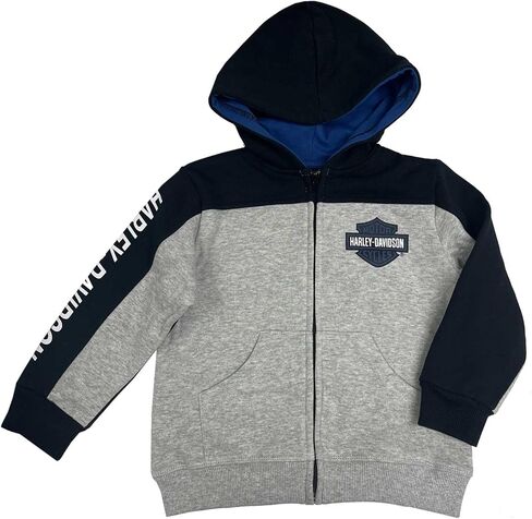 Harley-Davidson Little Boys' Bar & Shield Fleece Zip-Up Toddler Hoodie in Saudi Arabia