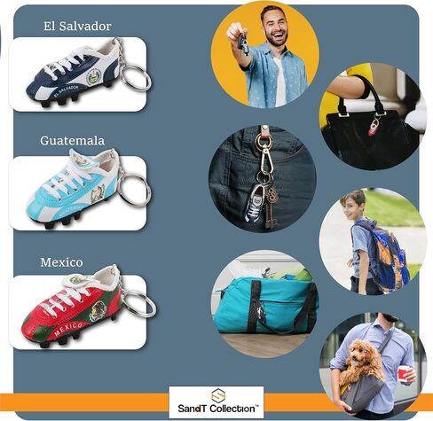 3 Pack Soccer Shoe Keychains Sneaker with Cleats Country Souvenir Keyrings in Saudi Arabia