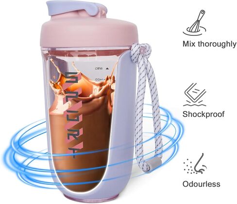 أكواب شيكر لمخفوق البروتين، زجاجة شيكر بروتين 20 أونصة، مقاومة للتسرب، شيكر مثالي للصالة الرياضية، زجاجة ما قبل التمرين، كوب شيكر كوكتيل، مخفوقات مكملة لفقدان الوزن in Kuwait