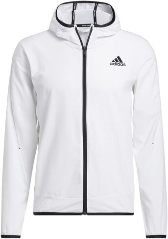adidas Mens Training Heat.Rdy Warrior Light Woven Track Jacket, White in Saudi Arabia