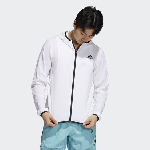 adidas Mens Training Heat.Rdy Warrior Light Woven Track Jacket, White in Saudi Arabia