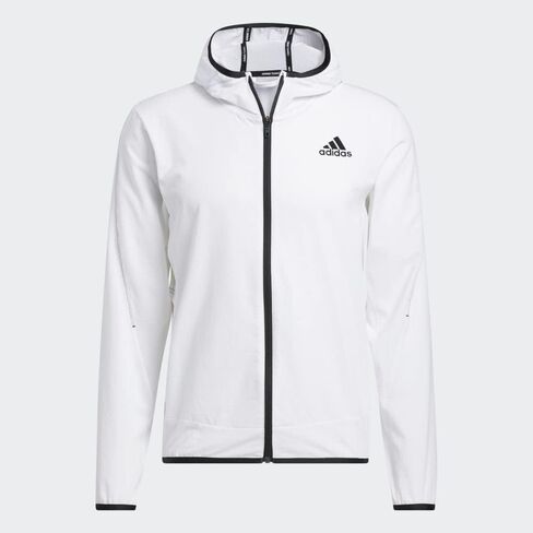 adidas Mens Training Heat.Rdy Warrior Light Woven Track Jacket, White in Saudi Arabia