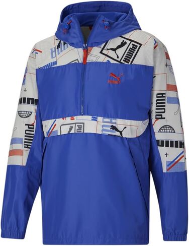 سترة PUMA للرجال Classics Gen. سترة منسوجة بسحاب ربع سنوي، ملابس خارجية رياضية، جيوب غير رسمية - أزرق in Saudi Arabia