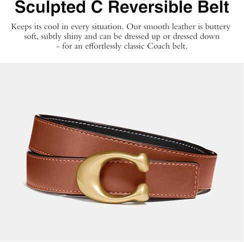 Coach 25mm Sculpted C Reversible Belt in Saudi Arabia