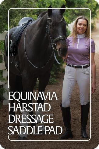 Equinavia Harstad Horse Saddle Pad Dressage Moisture-Wicking Tricot Back | All-Purpose Equestrian Saddle Pads Everyday Protection Dressage Saddle Pad for Training Schooling Competition Size Horse in Saudi Arabia