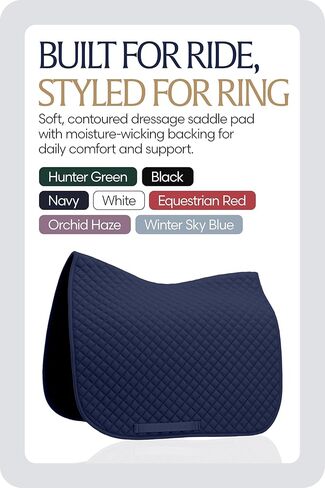 Equinavia Harstad Dressage Saddle Pad | Classic & Durable | Moisture-Wicking Tricot Backing in Kuwait