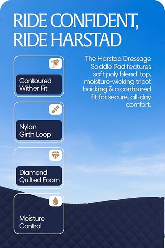 Equinavia Harstad Dressage Saddle Pad | Classic & Durable | Moisture-Wicking Tricot Backing in Kuwait