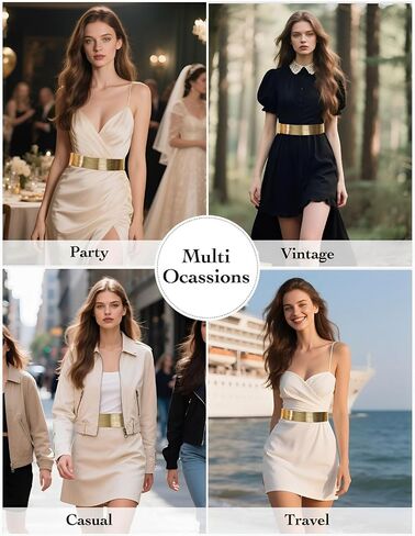 Women Trendy Wide Waist Belt Retro Stretch Elastic Belt for Dress Jeans Pants in Kuwait