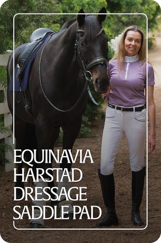 Equinavia Harstad Dressage Saddle Pad | Classic & Durable | Moisture-Wicking Tricot Backing in Kuwait