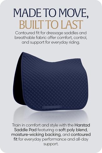 Equinavia Harstad Dressage Saddle Pad | Classic & Durable | Moisture-Wicking Tricot Backing in Kuwait