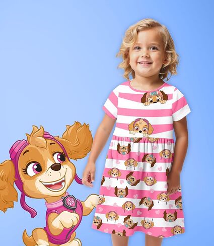 Paw Patrol Girls Dress - Skye Everest Liberty Sweetie Outfit Skirt Toddlers to Birthday Girls Clothes in Saudi Arabia