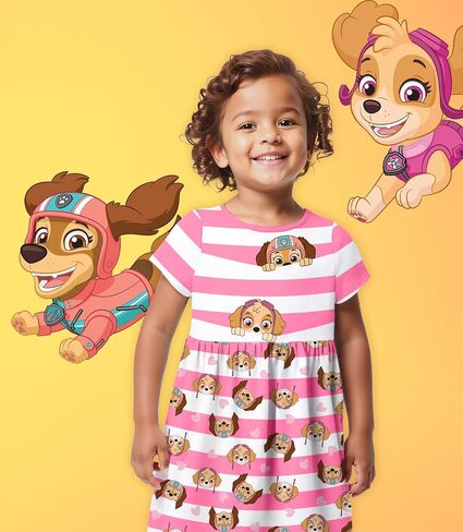 Paw Patrol Girls Dress - Skye Everest Liberty Sweetie Outfit Skirt Toddlers to Birthday Girls Clothes in Saudi Arabia
