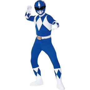 Spirit Halloween Mighty Morphin Power Rangers Adult Blue Power Ranger Costume in Kuwait