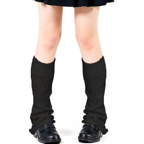 Black Leg Warmers, Y2k Leg Warmers for Girls Women, Cute Knitted Socks kawaii Lolita Harajuku Goth Accessories in Kuwait
