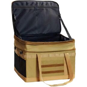 Tactical Camping Storage Bag，Expandable 76L Large Capacity Heavy-Duty Duffel Organizer with Waterproof Bottom, 2 Adjustable Dividers, Collapsible, 900D Oxford Fabric, Outdoor Gear in Saudi Arabia