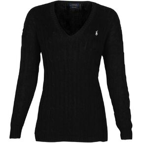 سترة نسائية من Polo RL محبوكة برقبة على شكل حرف V -Polo Black-XL in Saudi Arabia