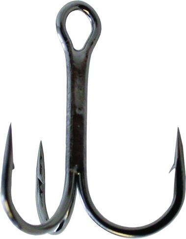 Gamakatsu 57411 2X Strong Treble Hook (2 Pack), Size 1/0, Black in Saudi Arabia