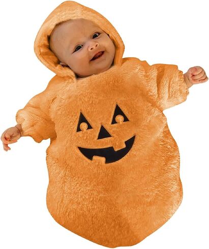 My First Halloween Baby Girl Boy Outfit Newborn 0-6 Month Long Sleeve Hoodie Romper Onesie Bodysuit in Kuwait