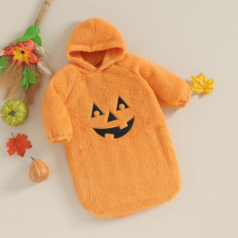 My First Halloween Baby Girl Boy Outfit Newborn 0-6 Month Long Sleeve Hoodie Romper Onesie Bodysuit in Kuwait