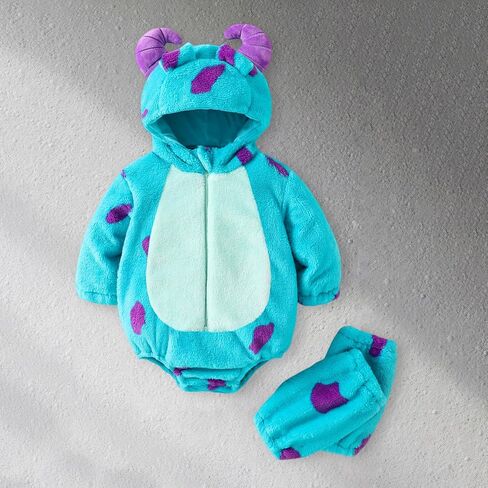 Baby Halloween Costume Cute Animals Demon Monster Cosplay Costume Fleece Hooded Romper Outfits in Saudi Arabia