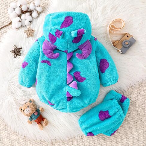 Baby Halloween Costume Cute Animals Demon Monster Cosplay Costume Fleece Hooded Romper Outfits in Saudi Arabia