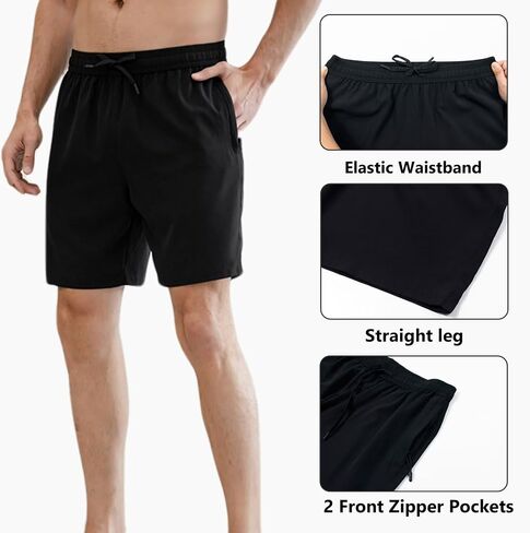 Men's Outdoor Lightweight Hiking Shorts Quick Dry Sports Casual Running Shorts with Pockets in Saudi Arabia