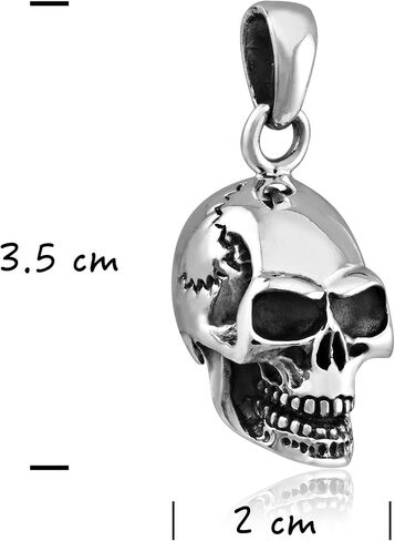 WithLoveSilver 925 Sterling Silver Charm Skull Head Pendant in Saudi Arabia