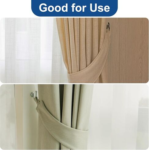uxcell 2Pcs Curtain Holdbacks, Wall Mounted Drapery Tiebacks Hooks, Zinc Alloy Decorative Curtain Holders with Screws for Window Clothes Hat Towel, White in Saudi Arabia