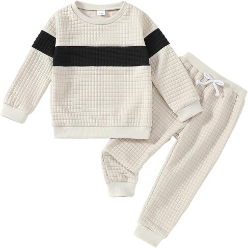 Little Boy Clothes Long Sleeve Sweatshirts+Casual Pants 2PC Fall Winter Outfits 3-8 Years in Saudi Arabia