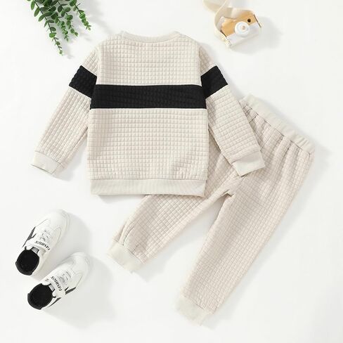 Little Boy Clothes Long Sleeve Sweatshirts+Casual Pants 2PC Fall Winter Outfits 3-8 Years in Saudi Arabia
