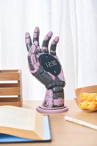 ساعة منبه رقمية يدوية ميكانيكية من Cyberpunk، تمثال راتنج Steampunk، ديكور مكتب in Saudi Arabia
