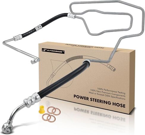 A-Premium Power Steering Pressure Hose Line Assembly Compatible with Volkswagen Jetta 2000-2004, Golf 1999-2004, L4 1.9L, Automatic Transmission, Pump to Rack/Gear in Saudi Arabia