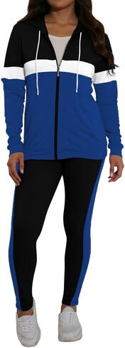 Nimsruc Two Piece Outfits For Women Long Sleeve Lounge Sets Zip Up Tracksuits Jogger Pants Set in Saudi Arabia