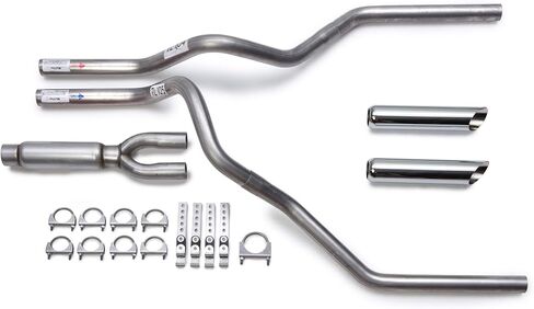 Glasspack Mandrel-Bent Dual Truck Exhaust Kit with Chrome Tips in Kuwait