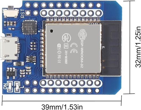 AITRIP 3 قطع من النوع C D1 Mini ESP32 ESP-WROOM-32 CP2104 WLAN WiFi + بلوتوث لوحة تطوير إنترنت الأشياء IoT لـ Arduino NodeMCU in Saudi Arabia