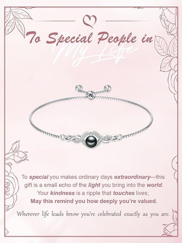 Tahitian Black Pearl Bracelet 18K White Gold Plated Sterling Silver Jewelry Gift for Wife Women Mom for Birthday Anniversary in Saudi Arabia