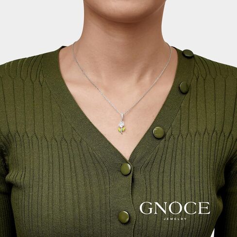 GNOCE Rose Flower Pendant Charms 925 Sterling Silver Flower Dangle Charm for Bracelet Jewelry Gift For Women Wife Fit Snake Chain Bracelets in Saudi Arabia