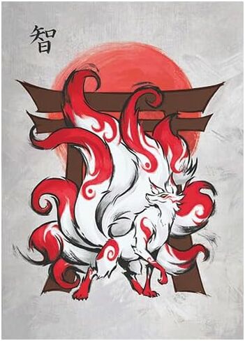 Fantasy North - Kiyomi - The Clever Fox - 100 Textured Matte TCG Card Sleeves - Fits Magic MTG Commander Pokemon and Other Card Games - Playing Card Sleeves in Saudi Arabia