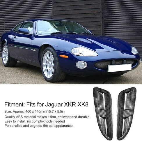 فتحات غطاء محرك السيارة البلاستيكية ABS لأجزاء السيارة المعدلة من جاكوار XKR XK8 (أسود ساطع SI-AT26109) in Saudi Arabia