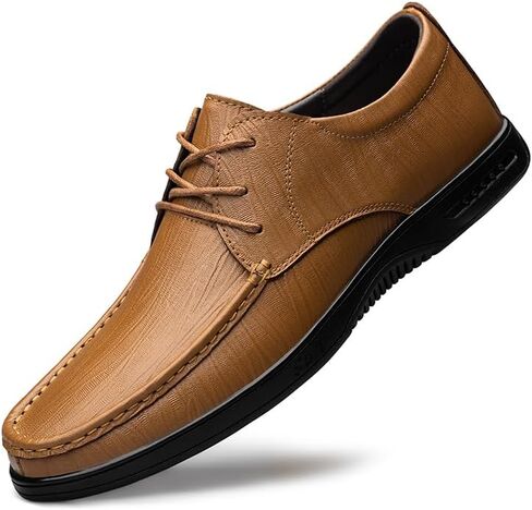 أحذية MWX الجلدية الرجالية بدون كعب سهلة الارتداء في الفستان الرسمي، أحذية مشي كاجوال مريحة للعمل in Kuwait