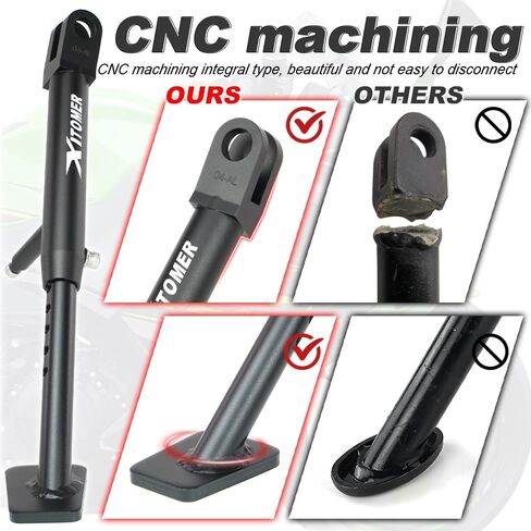 Xitomer Adjustable Kickstand Fit for Eliminator 450 2023-2025 Ninja 500 Z500 /Ninja 400 Ex400 2018-2024 /Z400 2019-2024 /NINJA e-1 ABS Z e-1 ABS 2024 2025 Side Kickstand in Saudi Arabia
